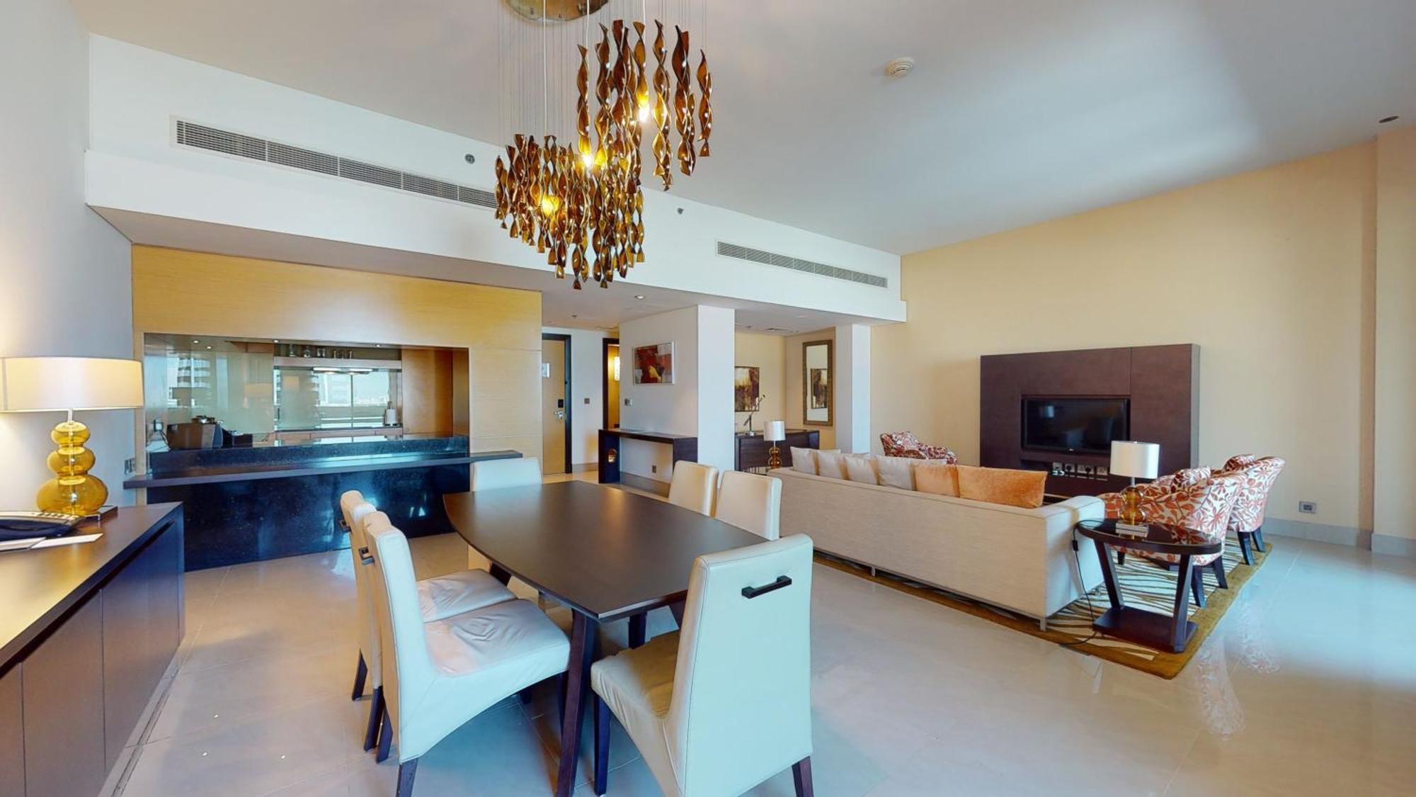 Marriott Executive Apartments Al Jaddaf, Dubai Dış mekan fotoğraf A 3D model of a living room