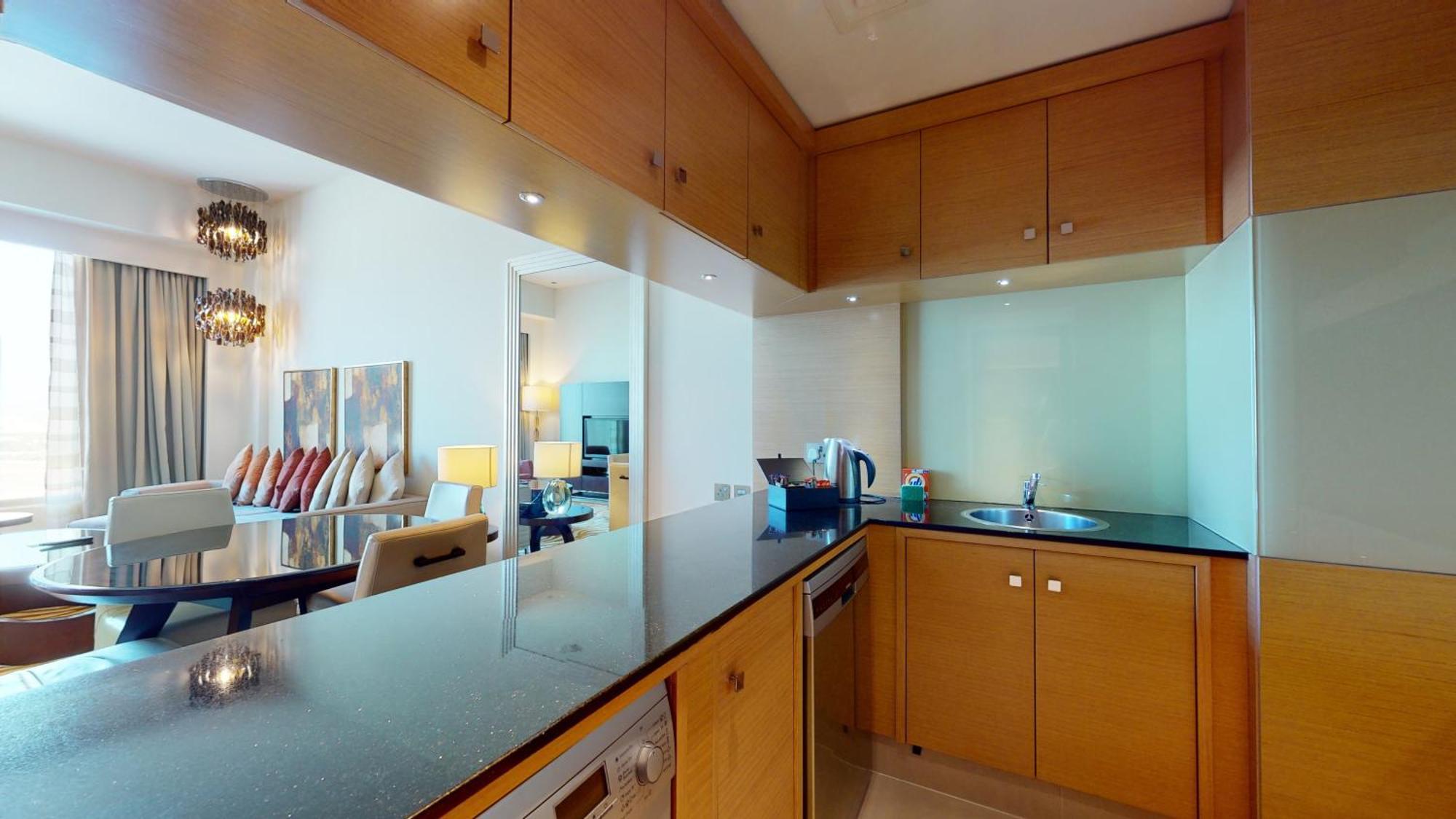 Marriott Executive Apartments Al Jaddaf, Dubai Dış mekan fotoğraf A kitchen in a serviced apartment