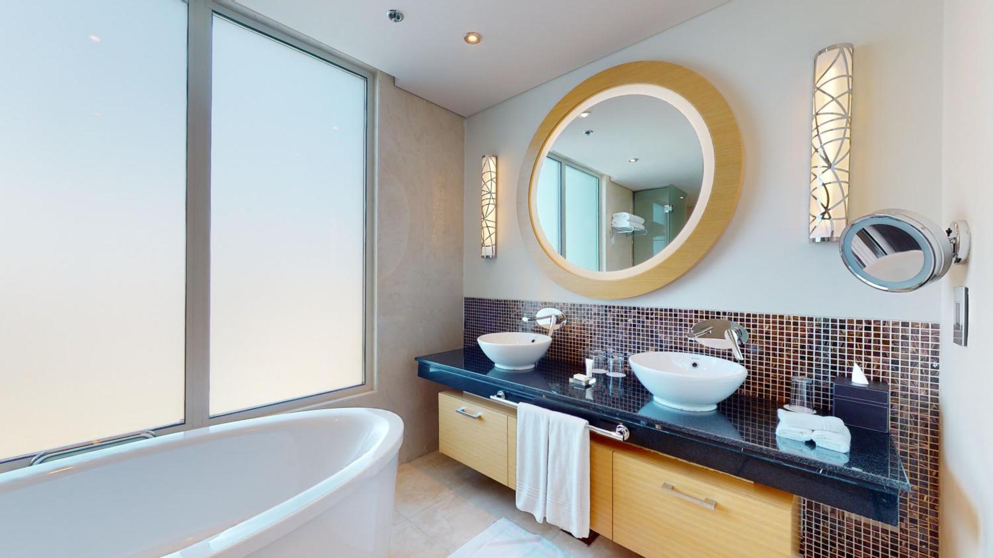 Marriott Executive Apartments Al Jaddaf, Dubai Oda fotoğraf Bathroom